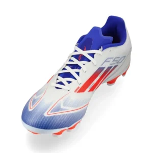 Adidas F50 League MG Advancement - Footwear White/Solar Red/Lucid Blue - Image 7