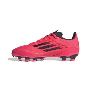 Adidas F50 League MG Vivid Horizon - Turbo/Aurora Black/Platin Metallic Kids - Image 3