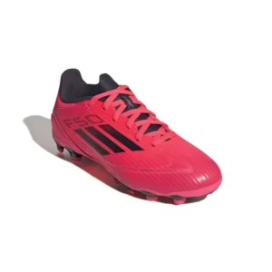 Adidas F50 League MG Vivid Horizon - Turbo/Aurora Black/Platin Metallic Kids - Image 4