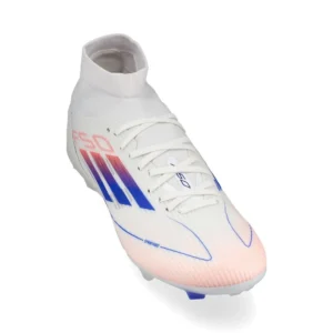 Adidas F50 League Mid FG/AG Advancement - Footwear White/Solar Red/Lucid Blue Women - Image 5