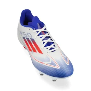 Adidas F50 League SG Advancement - Footwear White/Solar Red/Lucid Blue - Image 5