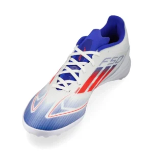 Adidas F50 League TF Advancement - Footwear White/Solar Red/Lucid Blue - Image 7