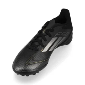 Adidas F50 League TF Dark Spark - Core Black/Iron Metal/Gold Metallic Kids - Image 7