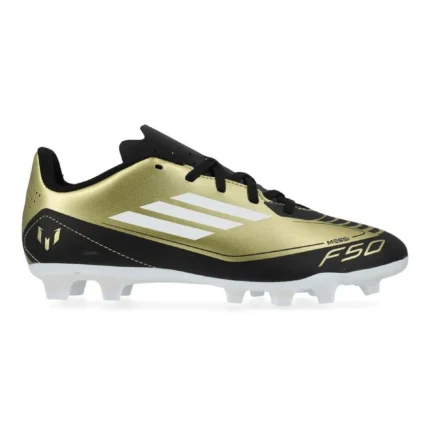 Adidas F50 Messi Club FxG Triunfo Dorado - Gold Metallic/Footwear White/Core Black Kids - Image 1