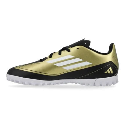 Adidas F50 Messi Club TF Triunfo Dorado - Gold Metallic/Footwear White/Core Black Kids - Image 3