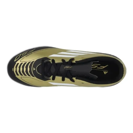 Adidas F50 Messi Club TF Triunfo Dorado - Gold Metallic/Footwear White/Core Black Kids - Image 4