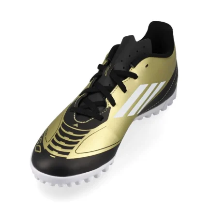 Adidas F50 Messi Club TF Triunfo Dorado - Gold Metallic/Footwear White/Core Black Kids - Image 7