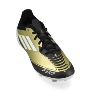 Adidas F50 Messi League FG/AG Triunfo Dorado - Gold Metallic/Footwear White/Core Black Kids - Image 5