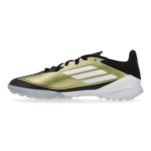 Adidas F50 Messi League TF Triunfo Dorado - Gold Metallic/Footwear White/Core Black Kids - Image 3