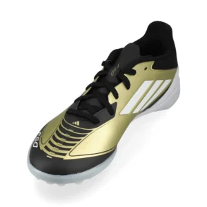 Adidas F50 Messi League TF Triunfo Dorado - Gold Metallic/Footwear White/Core Black Kids - Image 7
