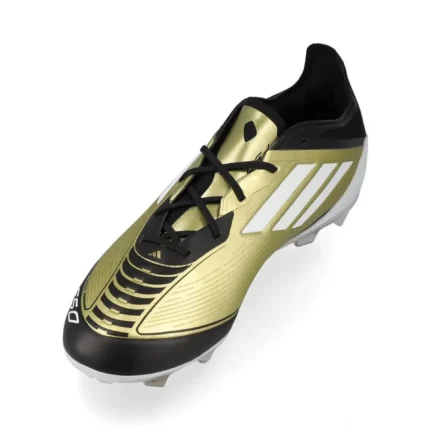 Adidas F50 Messi Pro FG Triunfo Dorado - Gold Metallic/Footwear White/Core Black Kids - Image 7