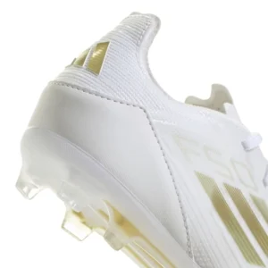 Adidas F50 Pro FG Day Spark - Footwear White/Gold Metallic/Footwear White Kids - Image 5