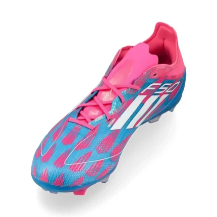 Adidas F50 Pro FG Reemergence - Solar Blue/Footwear White/Solar Pink Kids - Image 7