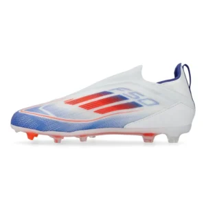 Adidas F50 Pro Laceless FG Advancement - Footwear White/Solar Red/Lucid Blue Kids - Image 3