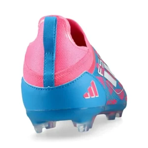 Adidas F50 Pro Laceless FG Reemergence - Solar Blue/Footwear White/Solar Pink Kids - Image 6