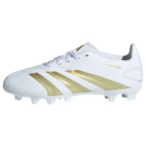 Adidas Predator Club FxG Day Spark - Footwear White/Gold Metallic/Footwear White Kids - Image 2