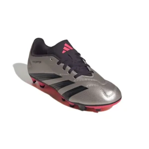 Adidas Predator Club FxG Vivid Horizon - Platin Metallic/Aurora Black/Turbo Kids - Image 4