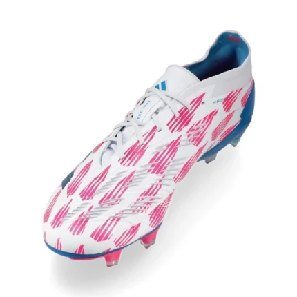 Adidas Predator Elite FG Reemergence - Footwear White/Solar Blue/Solar Pink - Image 5
