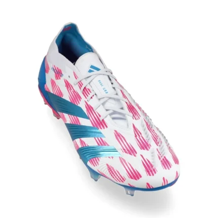 Adidas Predator Elite FG Reemergence - Footwear White/Solar Blue/Solar Pink - Image 7