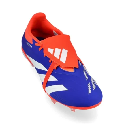 Adidas Predator Elite Fold-Over Tongue FG Advancement - Lucid Blue/Footwear White/Solar Red Kids - Image 5