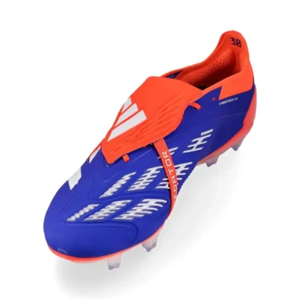 Adidas Predator Elite Fold-Over Tongue FG Advancement - Lucid Blue/Footwear White/Solar Red - Image 5