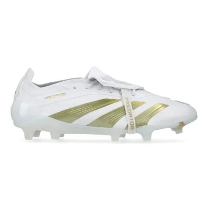 Adidas Predator Elite Fold-Over Tongue FG Day Spark - Footwear White/Gold Metallic/Footwear White - Image 1