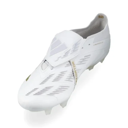 Adidas Predator Elite Fold-Over Tongue FG Day Spark - Footwear White/Gold Metallic/Footwear White - Image 5