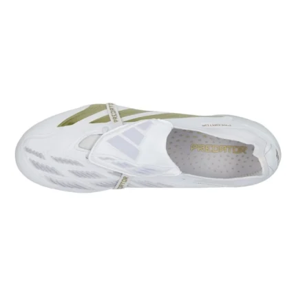 Adidas Predator Elite Fold-Over Tongue FG Day Spark - Footwear White/Gold Metallic/Footwear White - Image 4