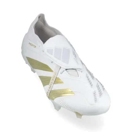 Adidas Predator Elite Fold-Over Tongue FG Day Spark - Footwear White/Gold Metallic/Footwear White - Image 7