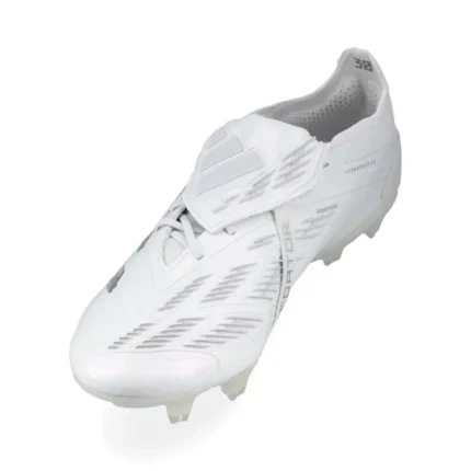Adidas Predator Elite Fold-Over Tongue FG Pearlized - Footwear White/Silver Metallic - Image 5