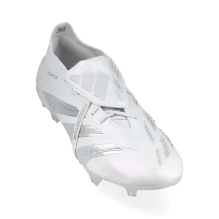Adidas Predator Elite Fold-Over Tongue FG Pearlized - Footwear White/Silver Metallic - Image 7