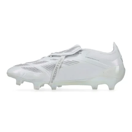 Adidas Predator Elite Fold-Over Tongue FG Pearlized - Footwear White/Silver Metallic - Image 3