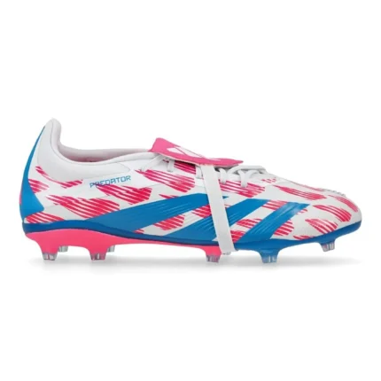Adidas Predator Elite Fold-Over Tongue FG Reemergence - Footwear White/Solar Blue/Solar Pink Kids - Image 1