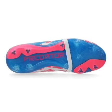 Adidas Predator Elite Fold-Over Tongue FG Reemergence - Footwear White/Solar Blue/Solar Pink Kids - Image 2