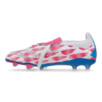 Adidas Predator Elite Fold-Over Tongue FG Reemergence - Footwear White/Solar Blue/Solar Pink Kids - Image 3