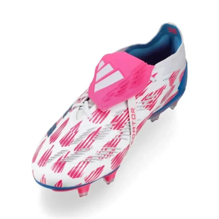 Adidas Predator Elite Fold-Over Tongue FG Reemergence - Footwear White/Solar Blue/Solar Pink - Image 5