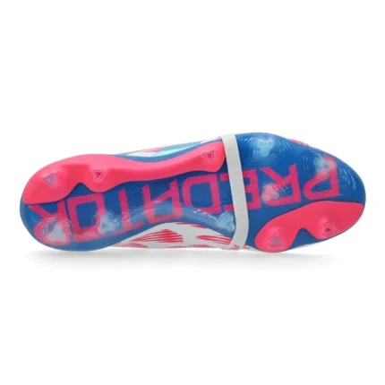 Adidas Predator Elite Fold-Over Tongue FG Reemergence - Footwear White/Solar Blue/Solar Pink - Image 2