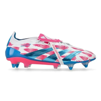 Adidas Predator Elite Fold-Over Tongue SG Reemergence - Footwear White/Solar Blue/Solar Pink - Image 1