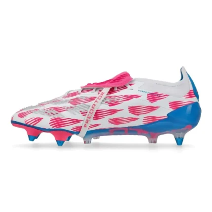 Adidas Predator Elite Fold-Over Tongue SG Reemergence - Footwear White/Solar Blue/Solar Pink - Image 3