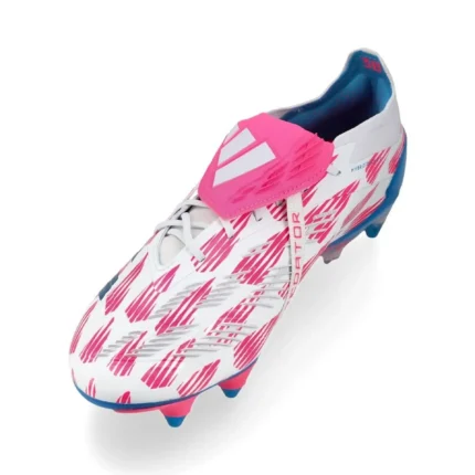 Adidas Predator Elite Fold-Over Tongue SG Reemergence - Footwear White/Solar Blue/Solar Pink - Image 5