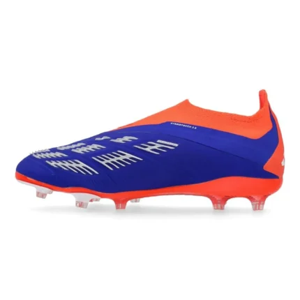 Adidas Predator Elite Laceless FG Advancement - Lucid Blue/Footwear White/Solar Red Kids - Image 3