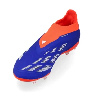 Adidas Predator Elite Laceless FG Advancement - Lucid Blue/Footwear White/Solar Red Kids - Image 7