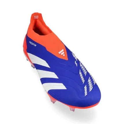 Adidas Predator Elite Laceless FG Advancement - Lucid Blue/Footwear White/Solar Red - Image 7