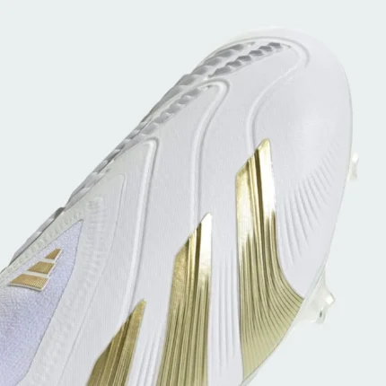 Adidas Predator Elite Laceless FG Day Spark - Footwear White/Gold Metallic/Footwear White - Image 6
