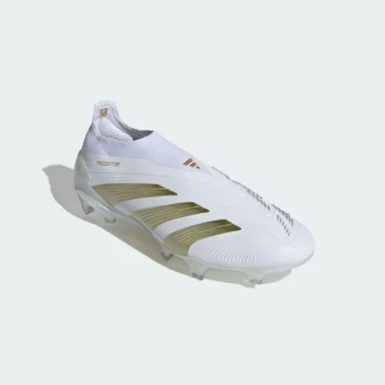 Adidas Predator Elite Laceless FG Day Spark - Footwear White/Gold Metallic/Footwear White - Image 3