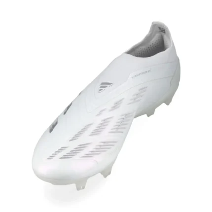 Adidas Predator Elite Laceless FG Pearlized - Footwear White/Silver Metallic - Image 7