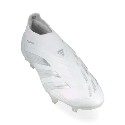 Adidas Predator Elite Laceless FG Pearlized - Footwear White/Silver Metallic - Image 5
