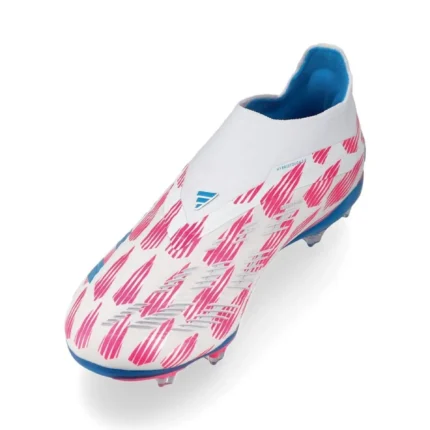 Adidas Predator Elite Laceless FG Reemergence - Footwear White/Solar Blue/Solar Pink Kids - Image 5