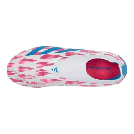 Adidas Predator Elite Laceless FG Reemergence - Footwear White/Solar Blue/Solar Pink Kids - Image 4