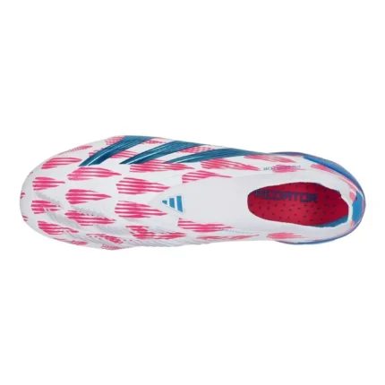 Adidas Predator Elite Laceless FG Reemergence - Footwear White/Solar Blue/Solar Pink - Image 4